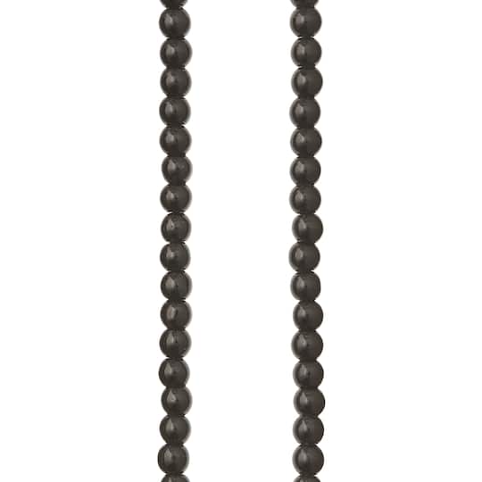 Round Black Jasper Beads, 4mm by Bead Landing&#x2122;